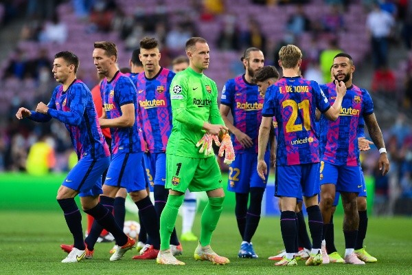 Barcelona en su último compromiso por Champions League. (Getty)