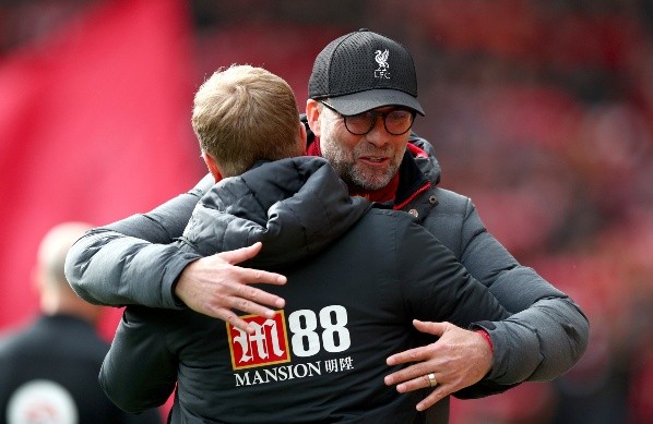 Eddie Howe ante Jurgen Klopp. (Getty)