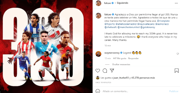 Captura: Instagram @Falcao