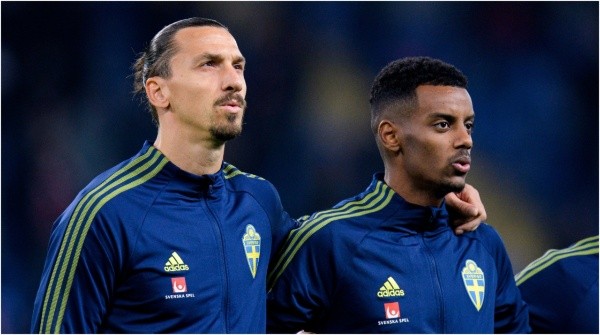 Ibrahimovic junto a Isak, selección de Suecia