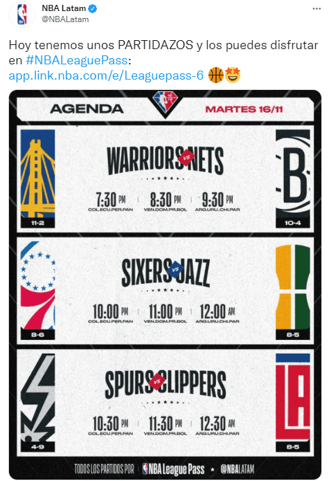 Foto: Twitter NBA Latam