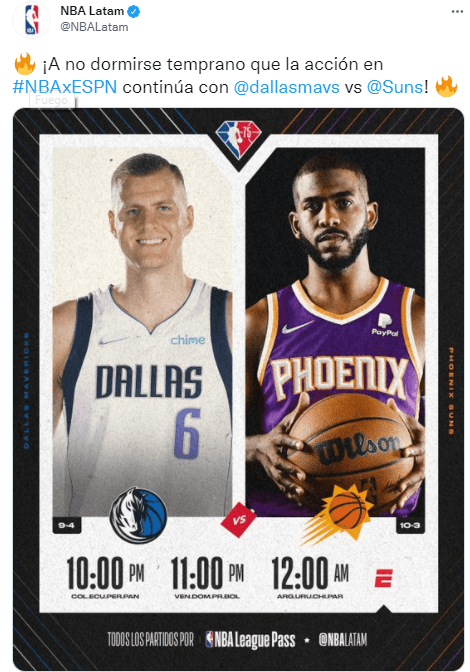 Foto: Twitter NBA Latam