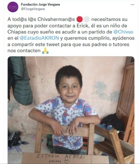 Twitter Fundación Jorge Vergara