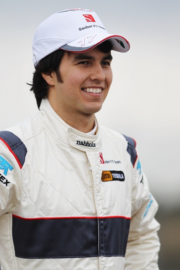 Un joven Sergio Pérez en la escudería Sauber, en 2011 (Getty Images)
