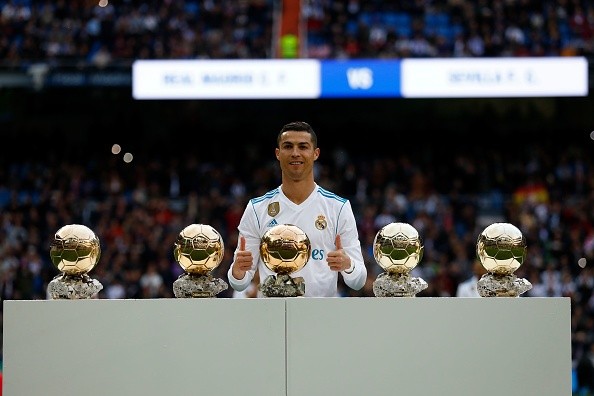 Cristiano Ronaldo ha ganado 5 Balones de Oro. Getty