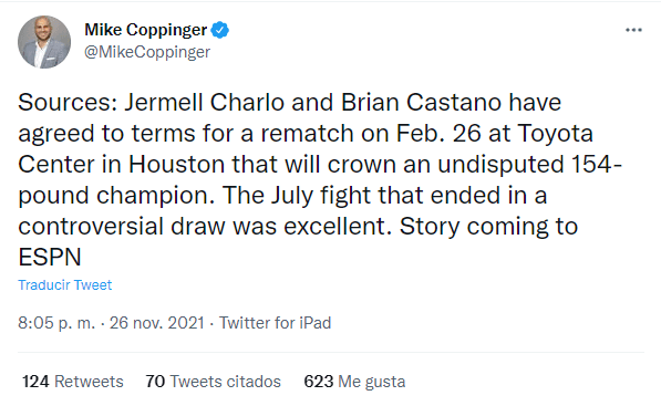 Foto: TW / Mike Coppinger