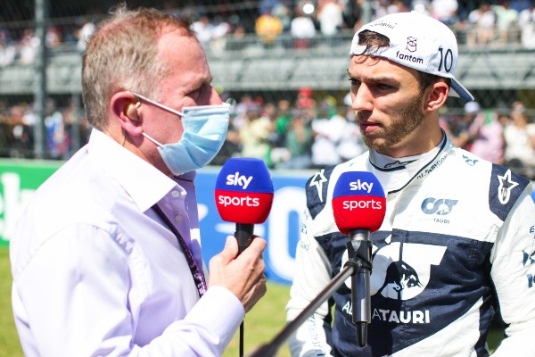 Martin Brundle entrevistando a Pierre Gasly (Getty Images)