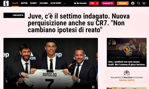 Ahora investigan la venta de Cristiano Ronaldo a Manchester United (La Gazzetta dello Sport)