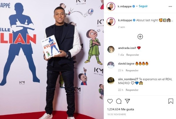 Mbappé presentó su peculiar libro autobiográfico