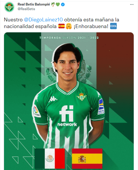 Captura de Twitter @RealBetis