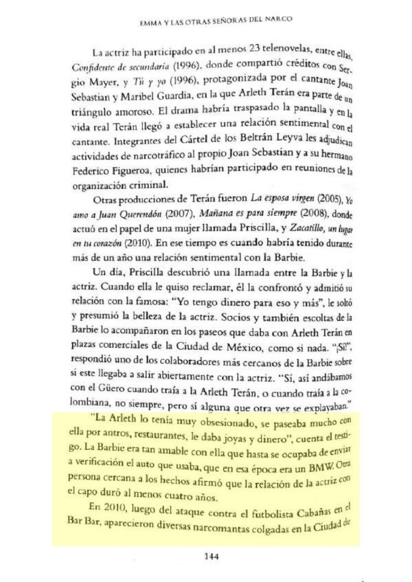 Fragmento del Libro “Emma y las otras Señoras del Narco” de Anabel Hernández