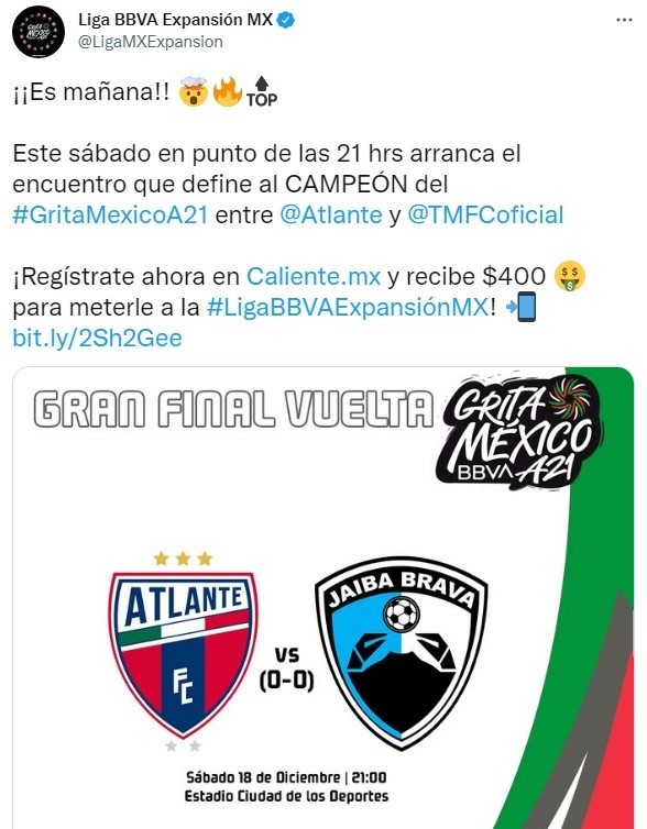 Atlante Vs Tampico Madero Fecha Y Hora Para Mirar En Vivo La Final Vuelta Por La Liga Bbva