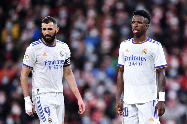 Benzema y Vinícius. (Getty)