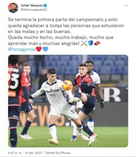 Twitter Johan Vásquez