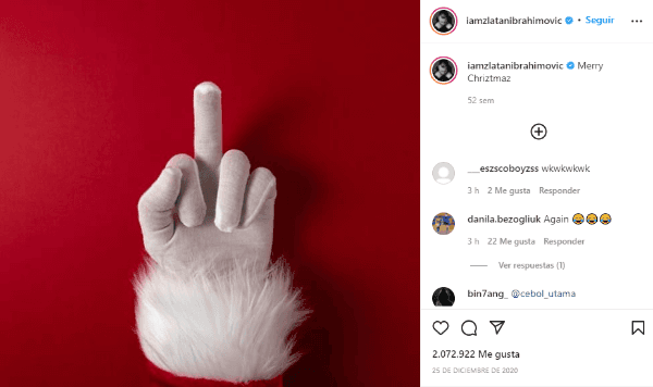 Los mensajes navideños de Zlatan Ibrahimovic, un clásico