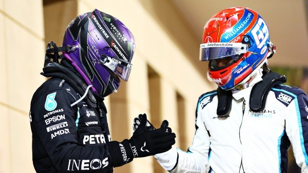 Lewis Hamilton y George Russell (Getty Images)
