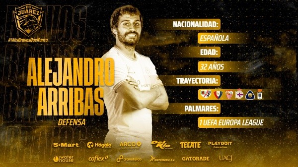Alejandro Arribas con el Juárez FC
