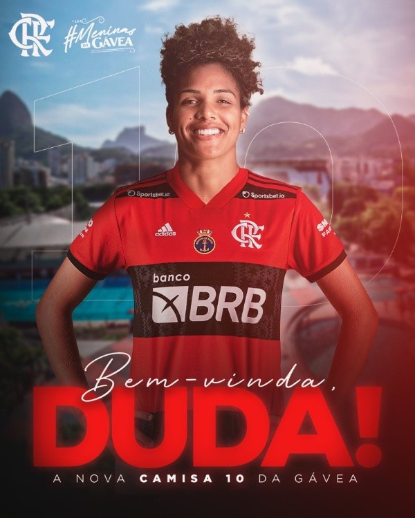 Foto: Divulgação/Flamengo | Flamengo anunciou a contratação de Duda, meia da seleção brasileira nos Jogos de Tóquio