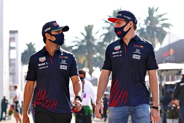 Sergio Pérez y Max Verstappen, compañeros y amigos (Getty Images)