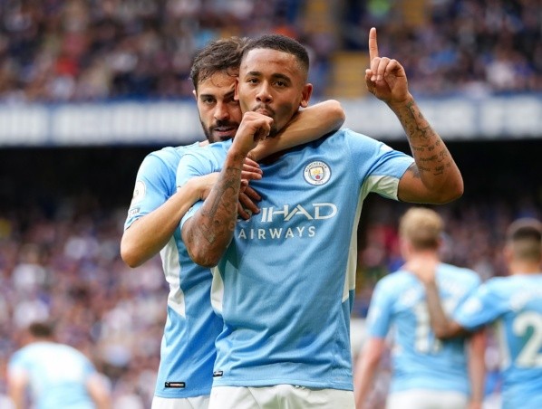 Gabriel Jesús, el autor del triunfo de Manchester City al Chelsea en el último partido. Foto: Getty