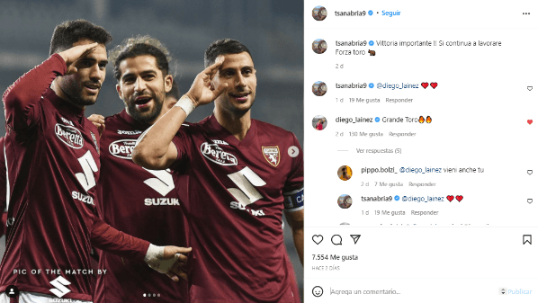 Captura de Instagram @tsanabria9