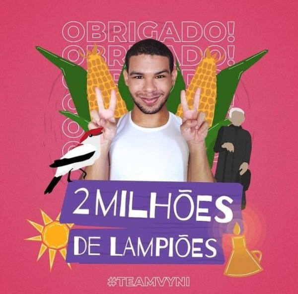 Vinícius chega a dois milhões de seguidores no Instagram antes do início do BBB - Foto: Instagram/Reprodução