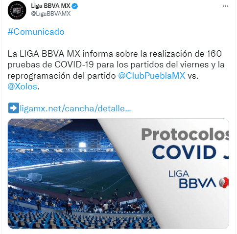 Captura de Twitter (@LigaBBVAMX)