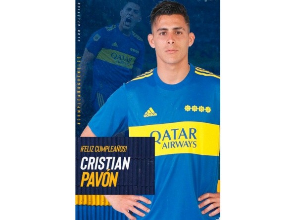Boca Juniors felicitó a Cristian Pavón por su cumpleaños.