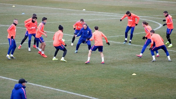 Profe Ortega con el Atlético de Madrid