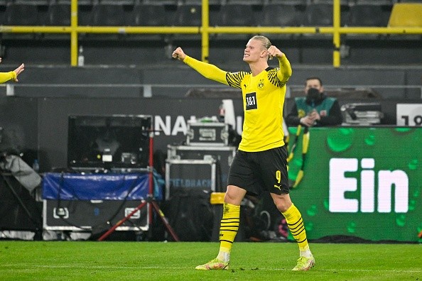 Haaland deve estar em ação com o Dortmund na manhã do sábado. 
     Créditos: Getty Images