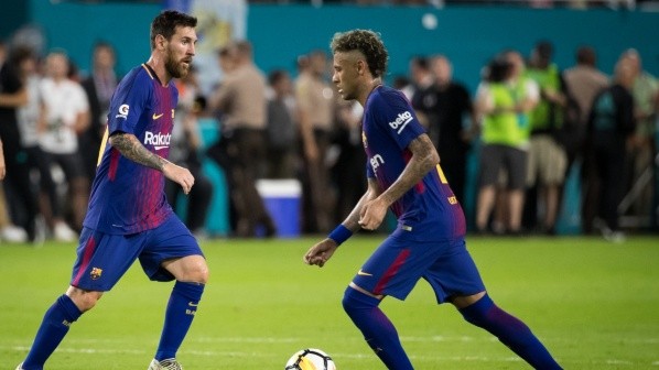 Messi y Neymar, en uno de sus últimos partidos juntos en Barcelona (Getty Images)