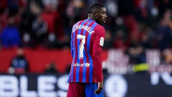 Ousmane Dembélé posee la '7' en Barcelona