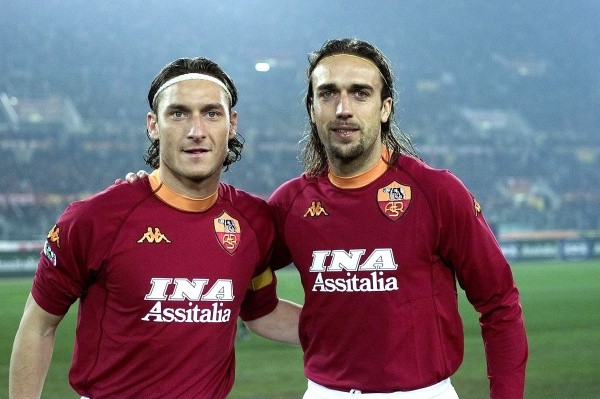 Cuando la Roma daba miedo: Francesco Totti y Gabriel Batistuta (Getty Images)