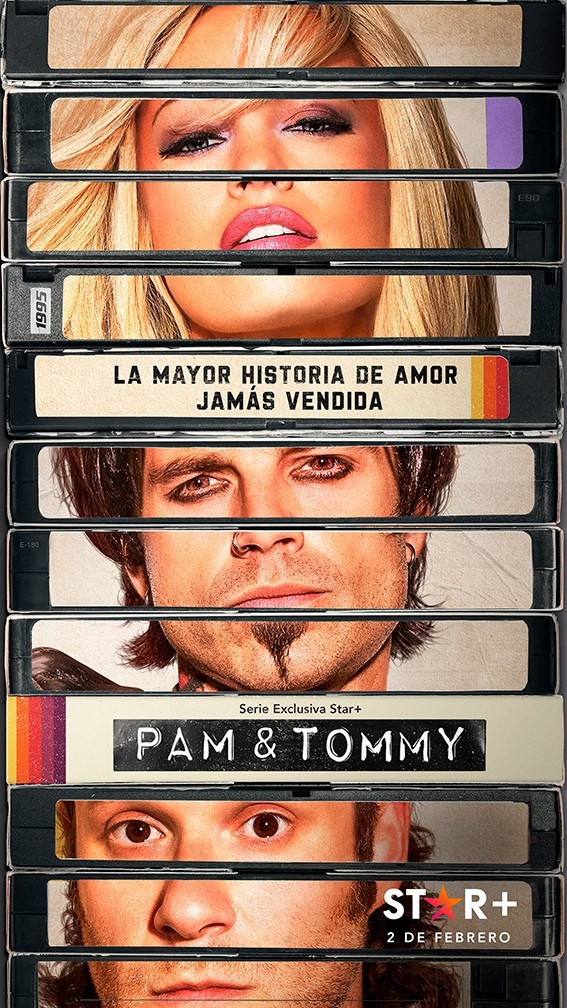 Poster da série Pam & Tommy, da Star+
