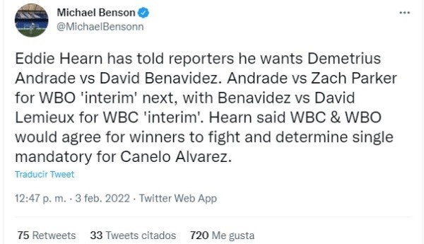 Foto: TW / @MichaelBensonn