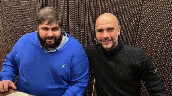 Guardiola, junto a Edmundo Kabchi (Sergi Capdevila, Twitter @scapde_45)