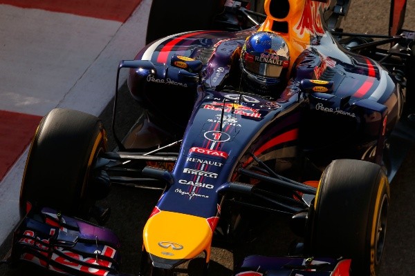 Sebastian Vettel con la 1 en su monoplaza de RB en 2014 (Getty Images)