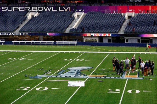 El SoFi Stadium preparado para el Super Bowl LVI (Getty Images)