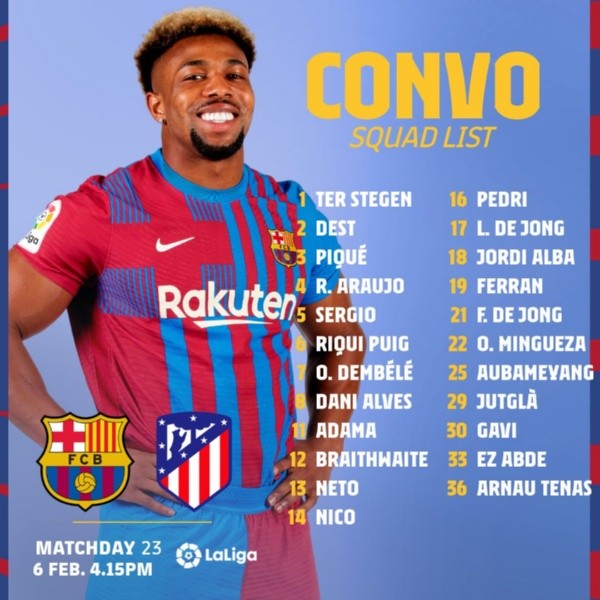 Barcelona convoca a Dembélé y a sus nuevos refuerzos (Twitter @FCBarcelona_es)