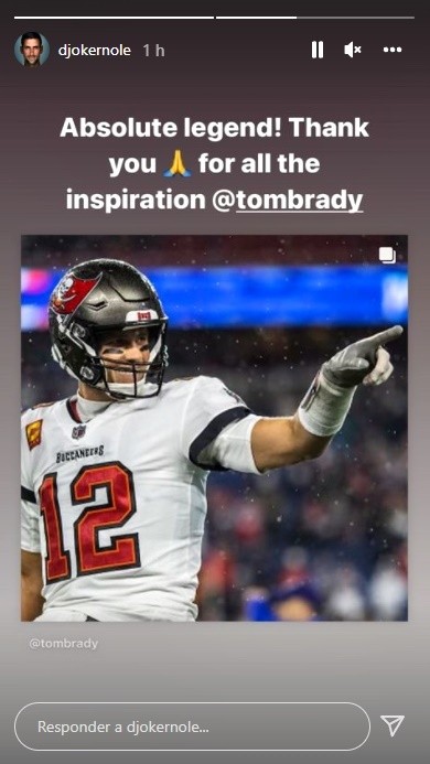 Djokovic también recuerda el retiro de Tom Brady (Instagram @djokernole)