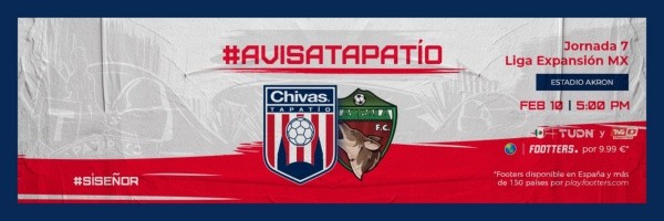 Foto: Twitter oficial de Deportivo Tapatío.