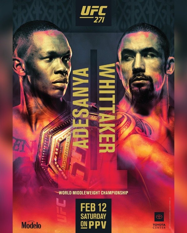 Israel Adesanya Vs Robert Whittaker En Vivo Por El Ufc 271 Hora Y