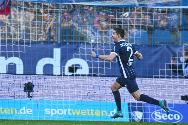 Gamboa festeja el tercer gol (Getty)