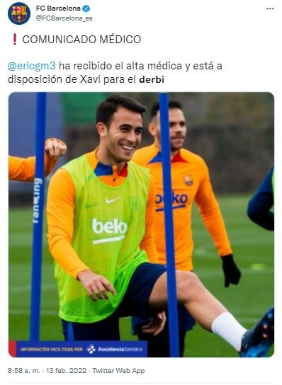 Fuente: Twitter Oficial FC Barcelona (@FCBarcelona_es)