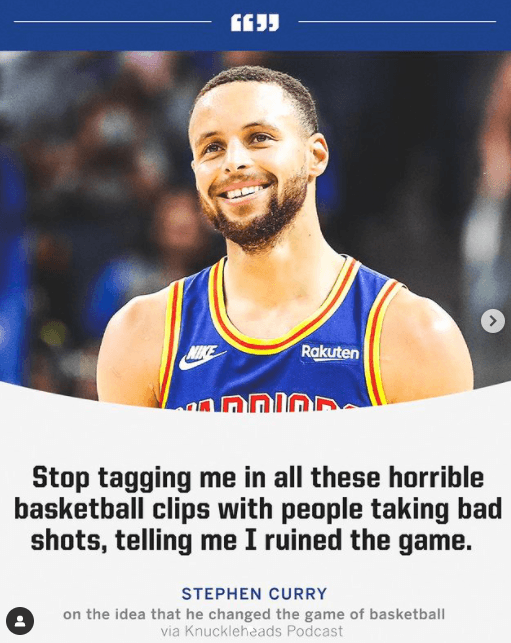 Stephen Curry sobre arruinar el baloncesto (Foto: @espn)