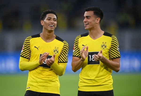 Jude Bellingham junto a Reinier en el Dortmund. (Getty)