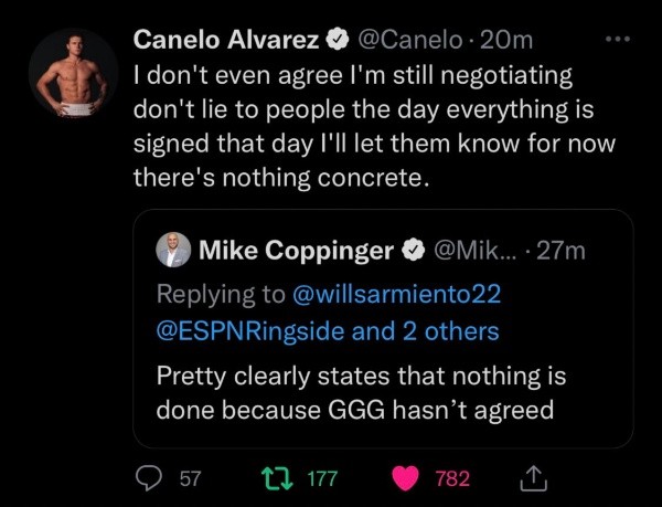 Canelo Alvarez, Twitter, Boxing