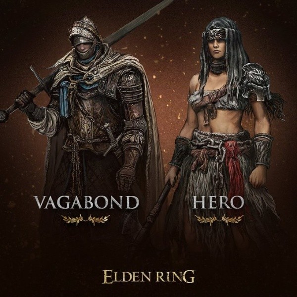 Vagabundo y Héroe en Elden Ring (Twitter @ELDENRING)