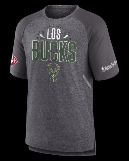 Camiseta de calentamiento de Milwaukee Bucks (NBA)