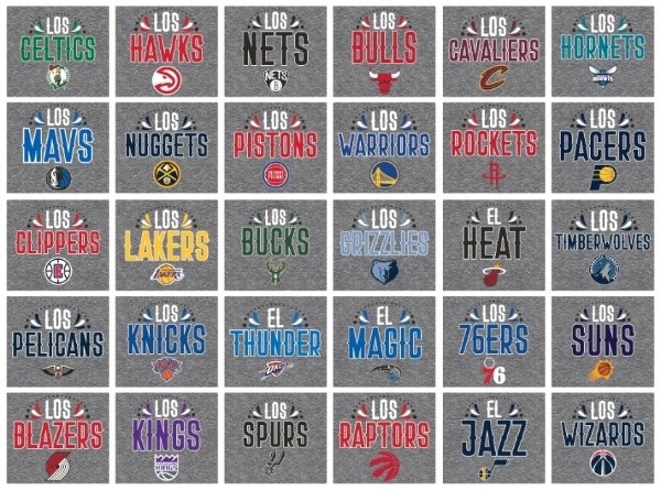 Los logos que presentarán los equipos en las Noches Éne-Bé-A (NBA)
